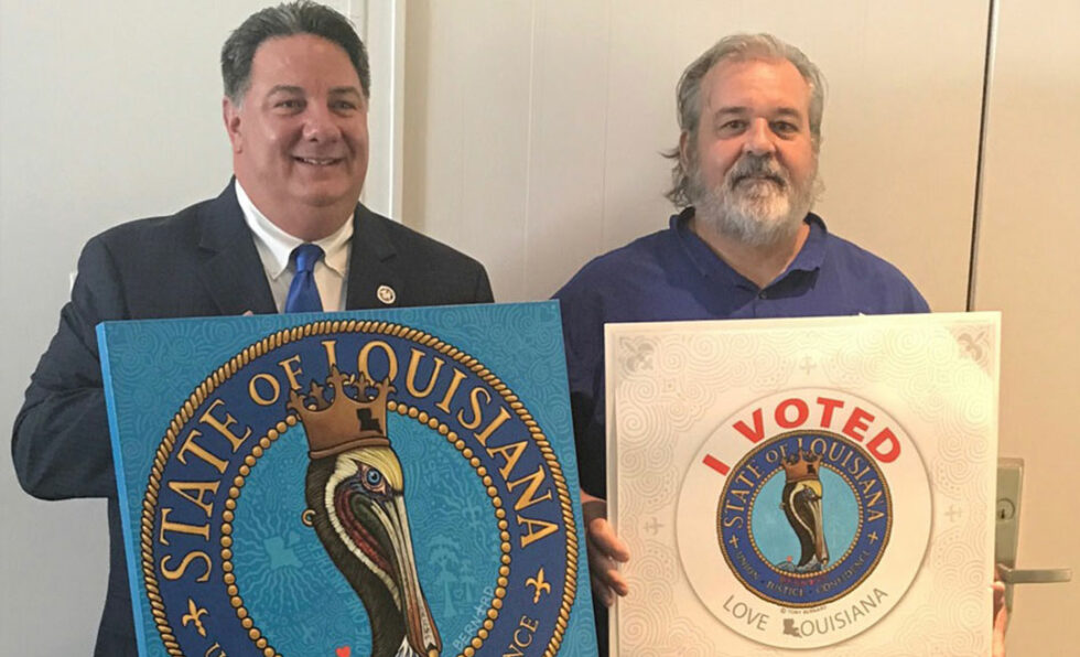 Louisiana "I Voted" Sticker Bernard Studio & Gallery